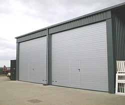 hormann spu 40 sectional door with wicket door inset